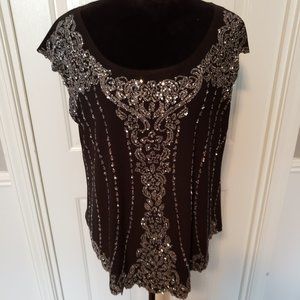 Dressy Dress Barn Holiday Sleeveless Top Sz 16W